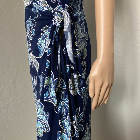 Robbie Bee Blue Sleeveless Maxi Dress Extra Large XL - Picture 3 of 6
